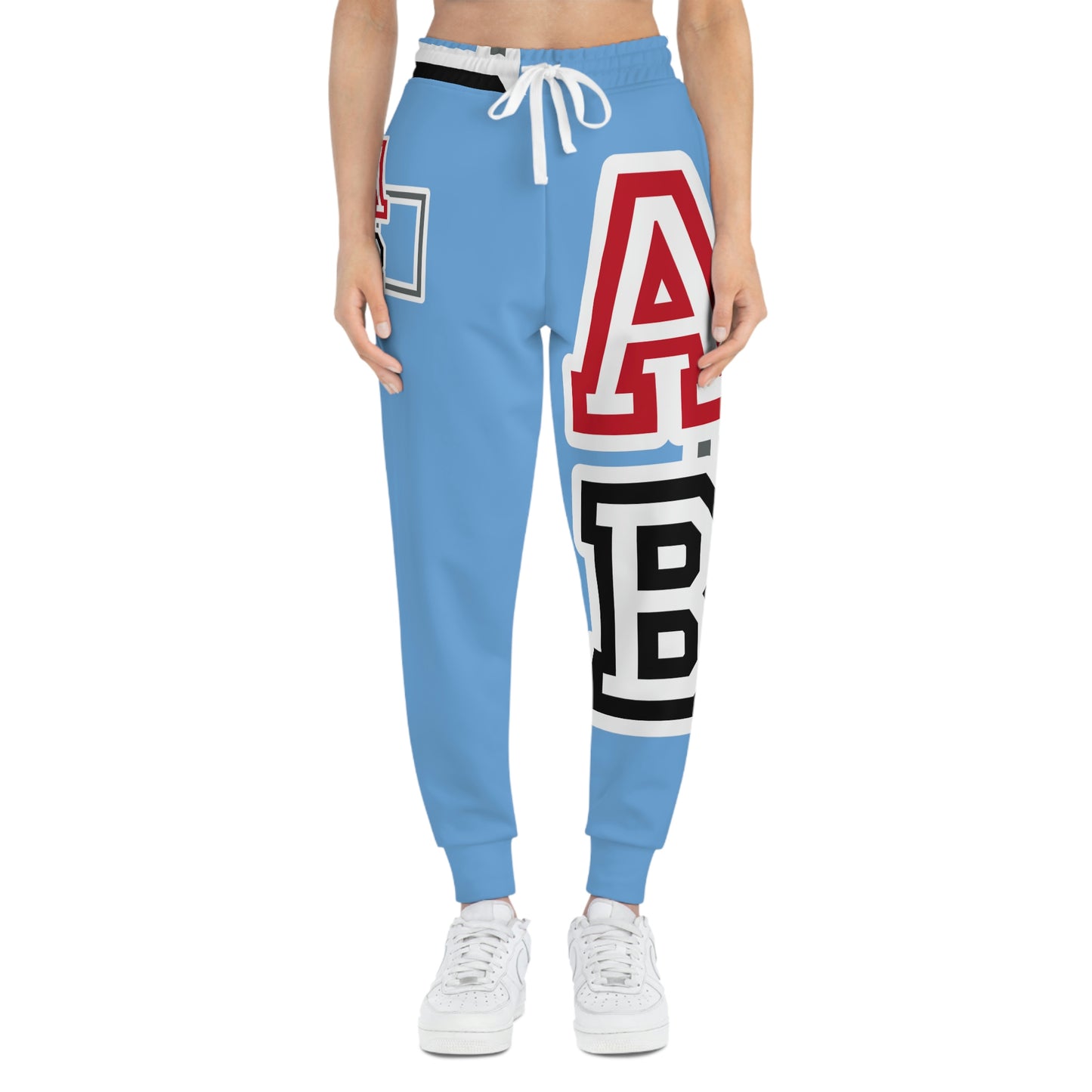 ABJ GREEK{ BABY BLUE} Athletic Joggers (AOP)
