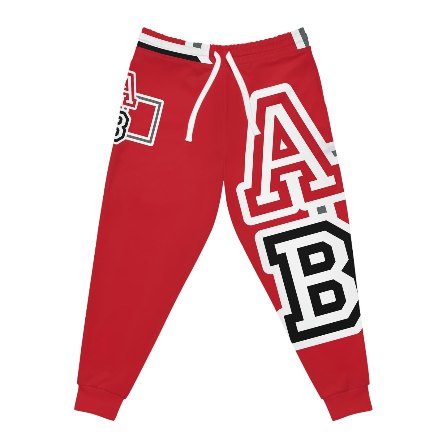 ABJ GREEK RED Athletic Joggers (AOP)