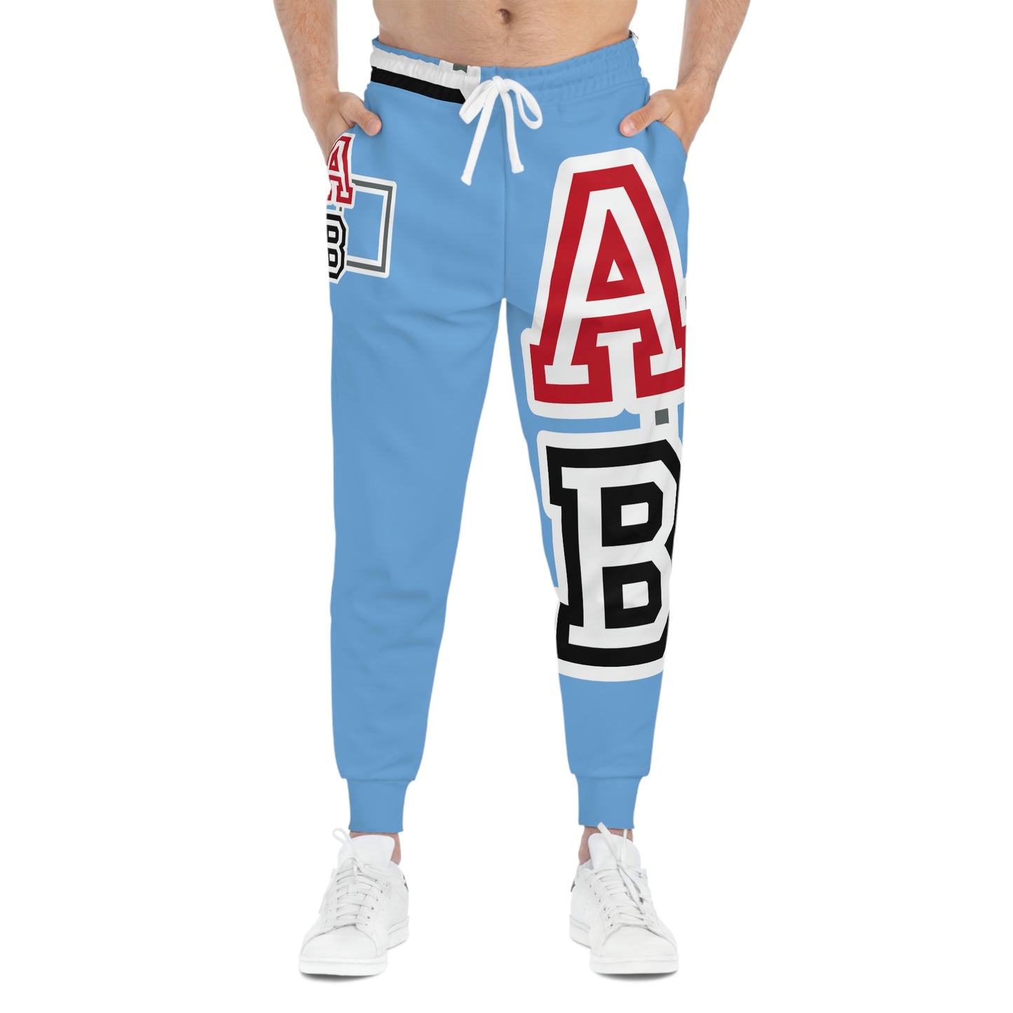 ABJ GREEK{ BABY BLUE} Athletic Joggers (AOP)