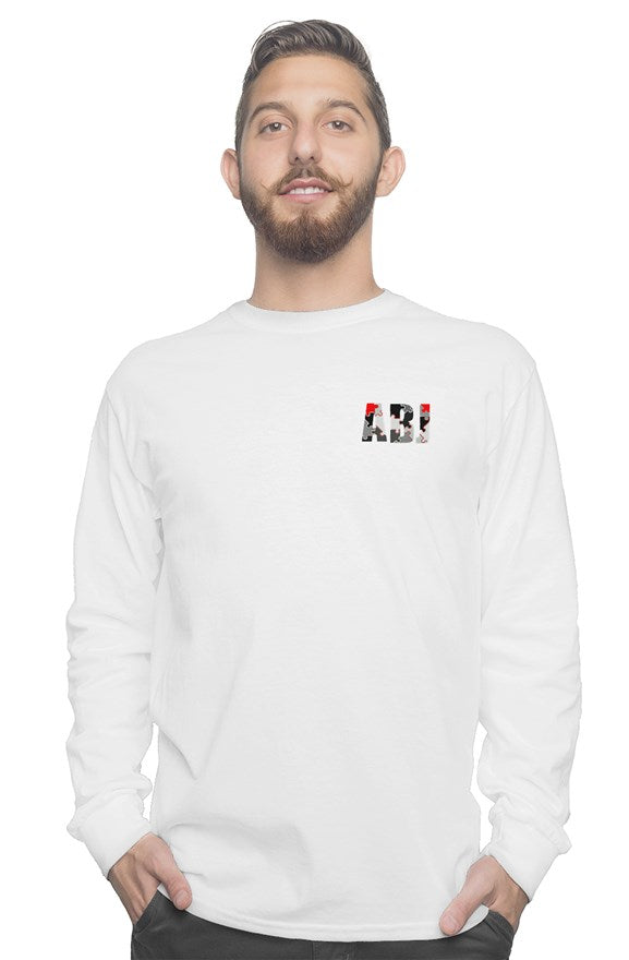 ABJ Black Grey and Red Jigsaw long sleeve tee