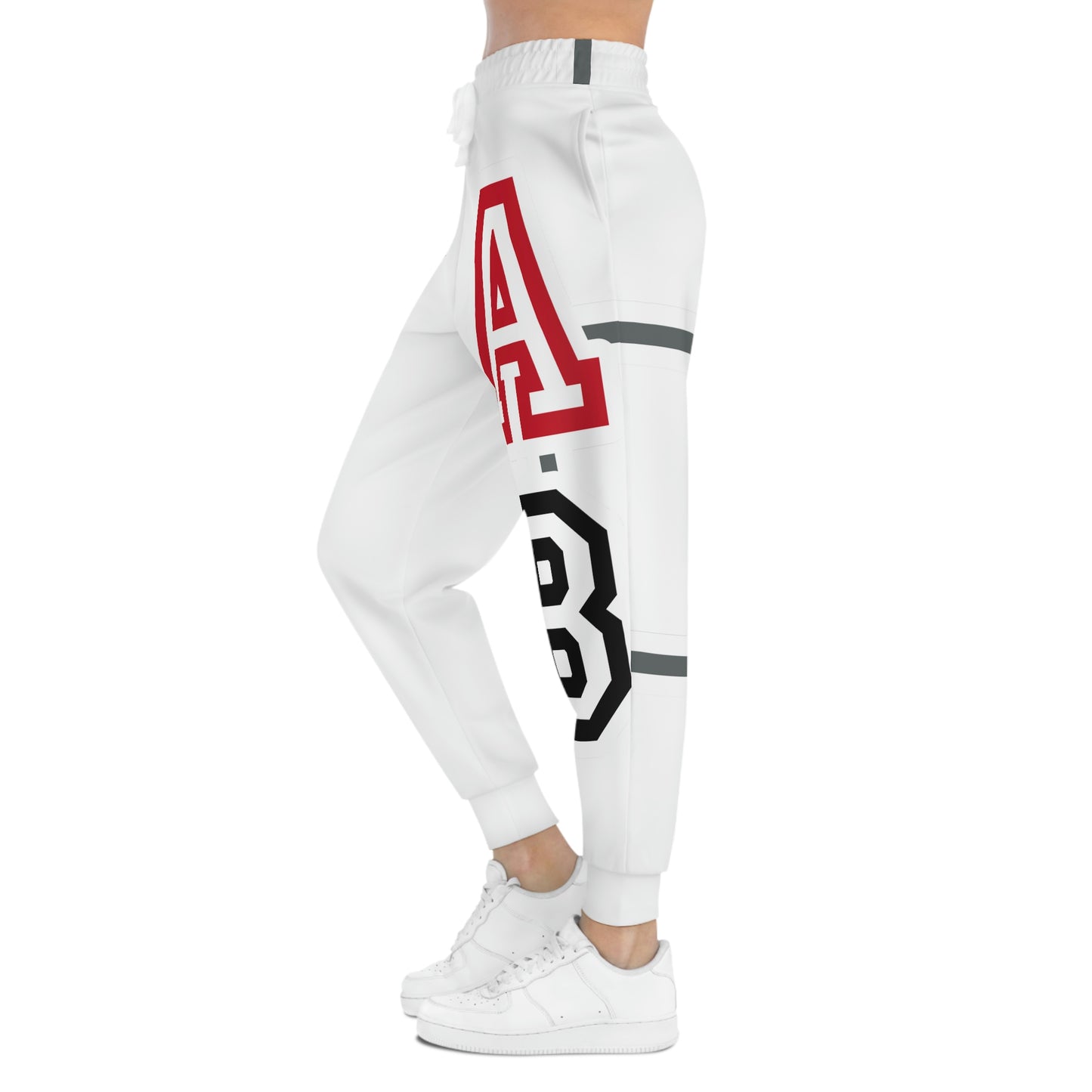 ABJ GREEK {WHITE} Athletic Joggers (AOP)