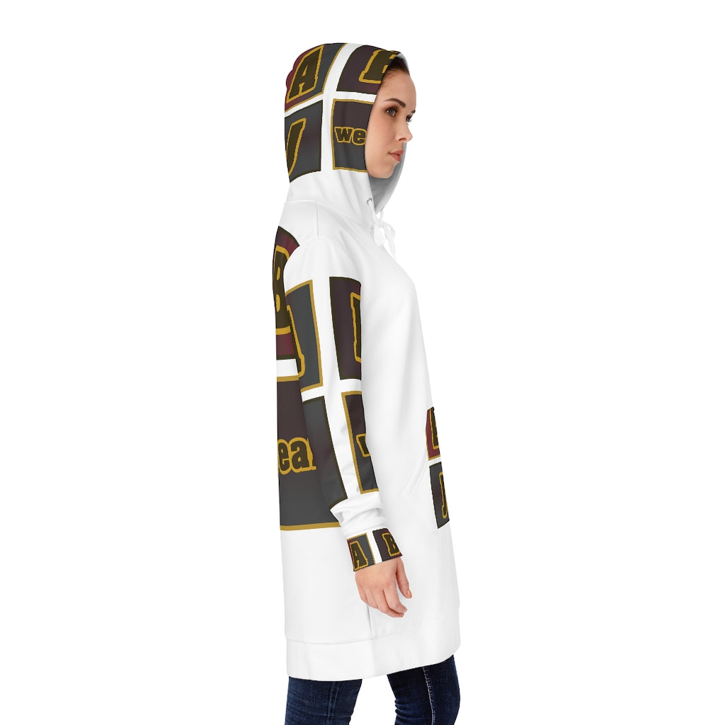 ABJ Brown box Women's Hoodie Dress (AOP)