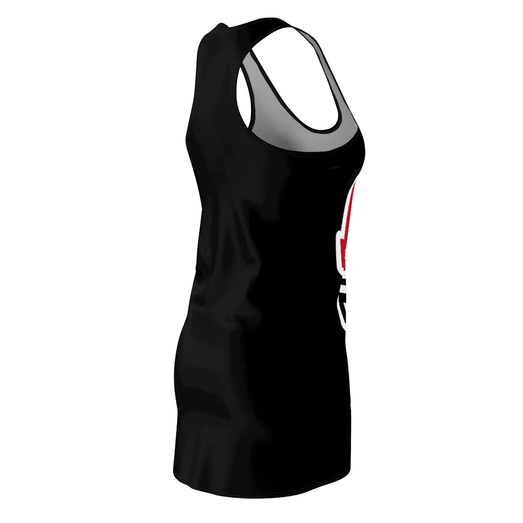 ABJ Women's (Black)Cut & Sew Racerback Dress
