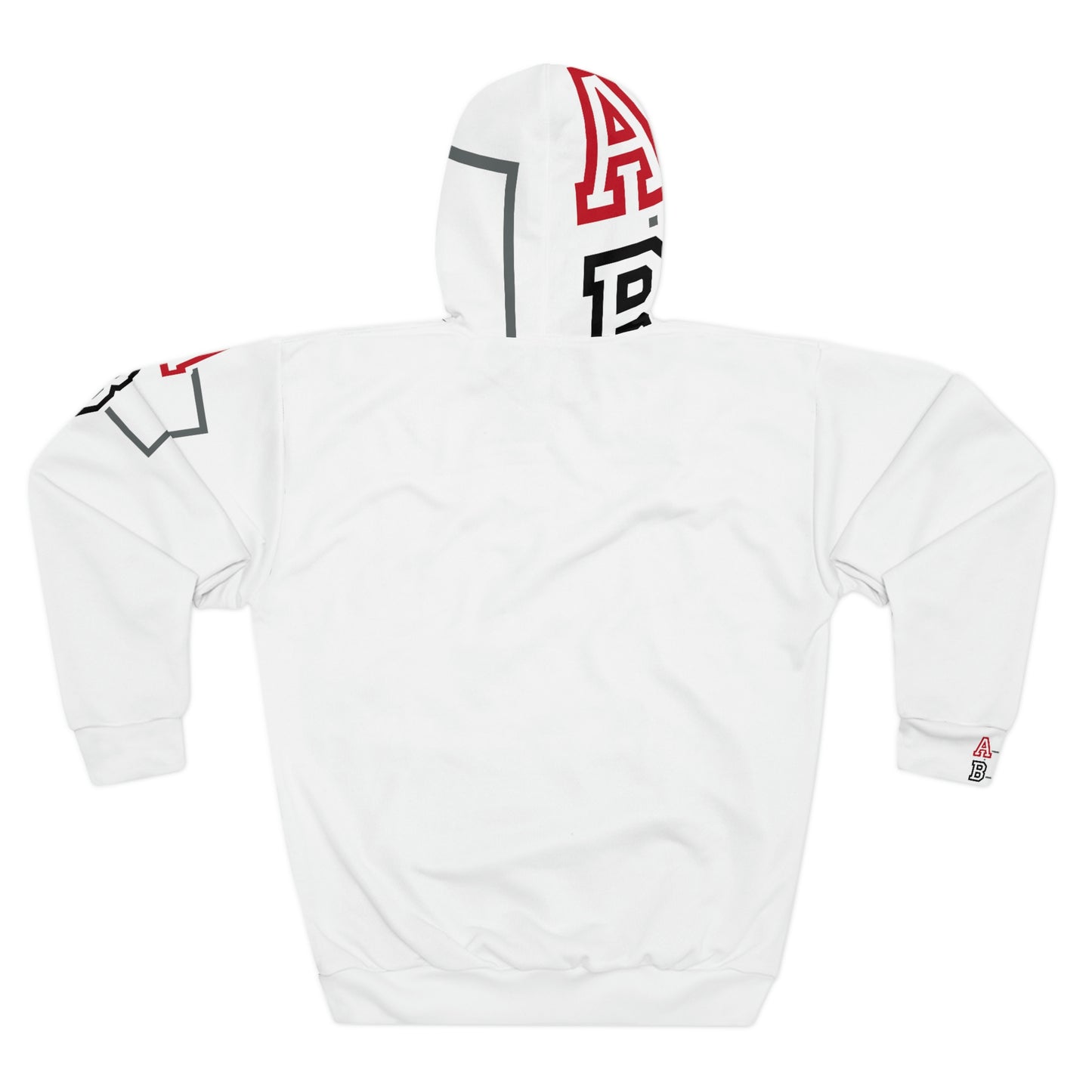 ABJ Greek {WHITE} AOP Unisex Pullover Hoodie