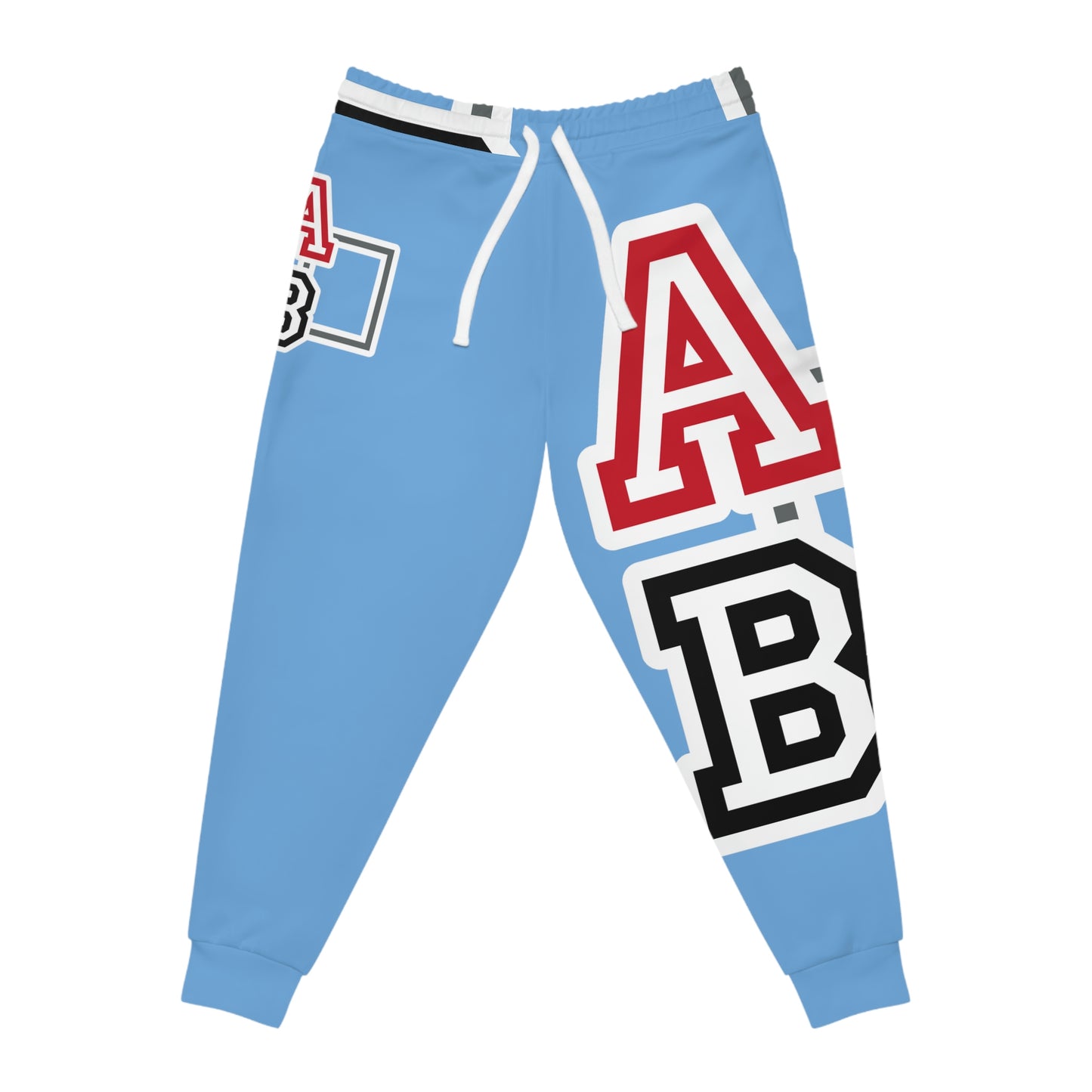 ABJ GREEK{ BABY BLUE} Athletic Joggers (AOP)
