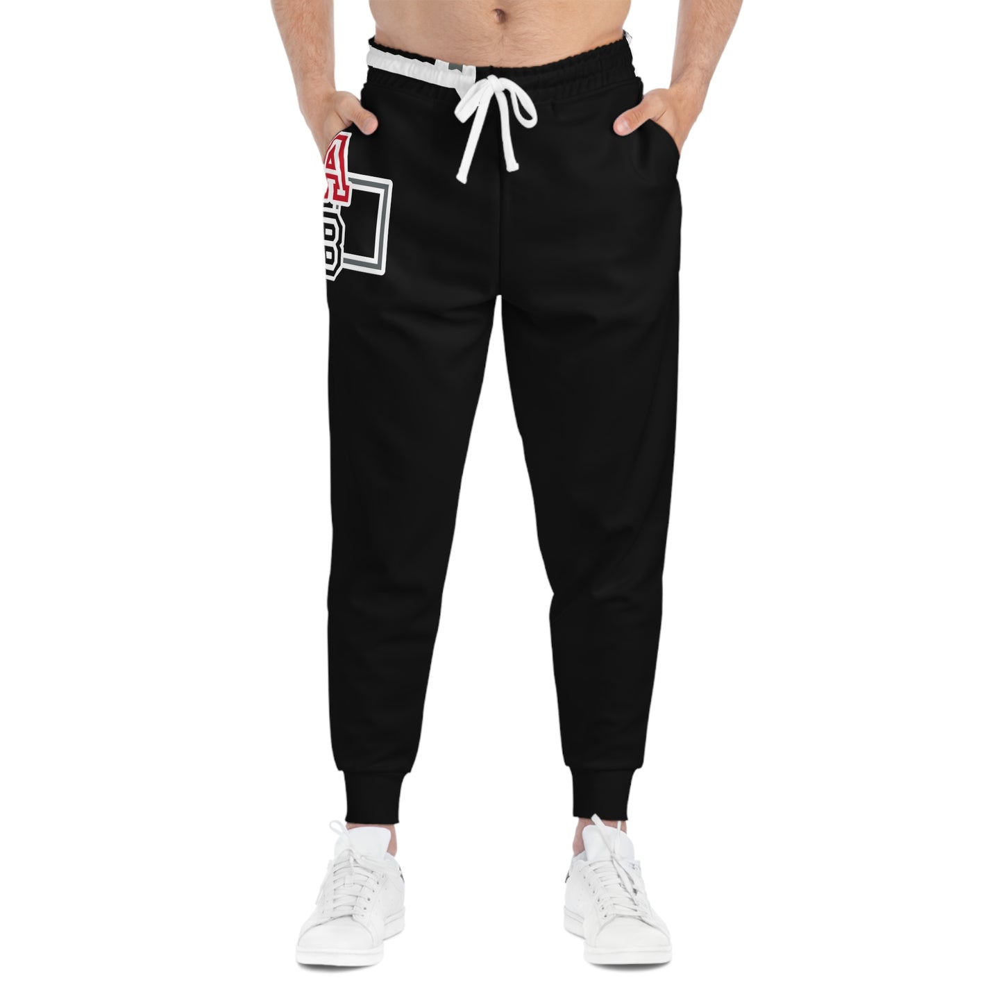 ABJ GREEK  {BLACK} Athletic Joggers (AOP)