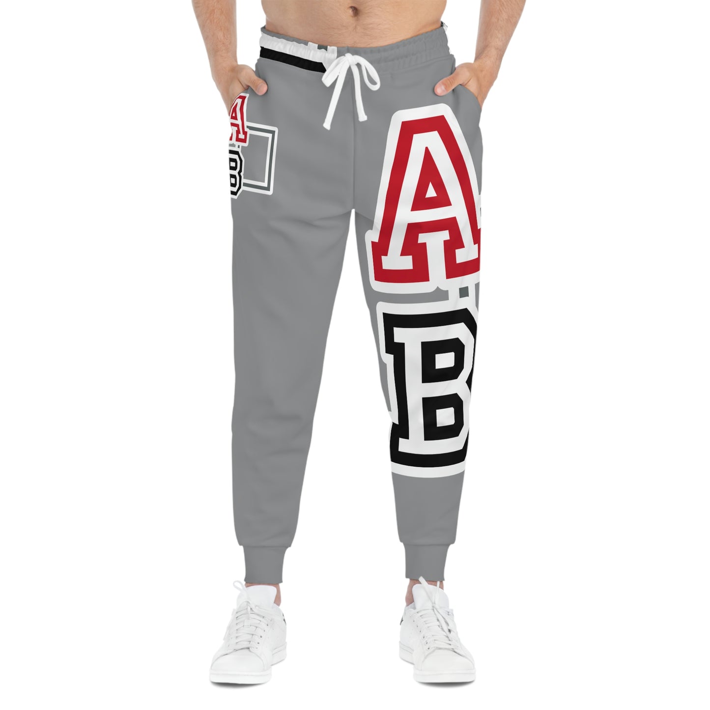 ABJ GREEK GREY Athletic Joggers (AOP)