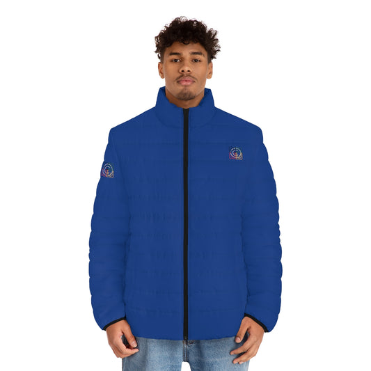 ABJ Cube Men's (Dark Blue) Puffer Jacket (AOP)