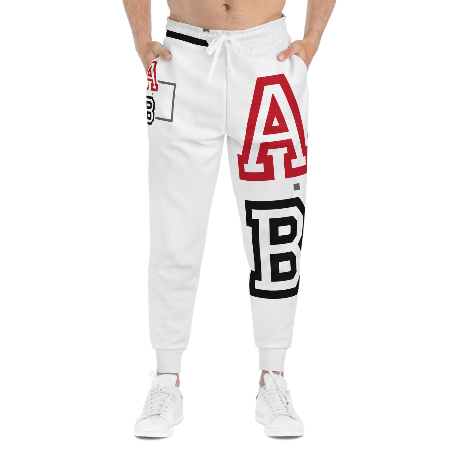 ABJ GREEK {WHITE}  Athletic Joggers (AOP)