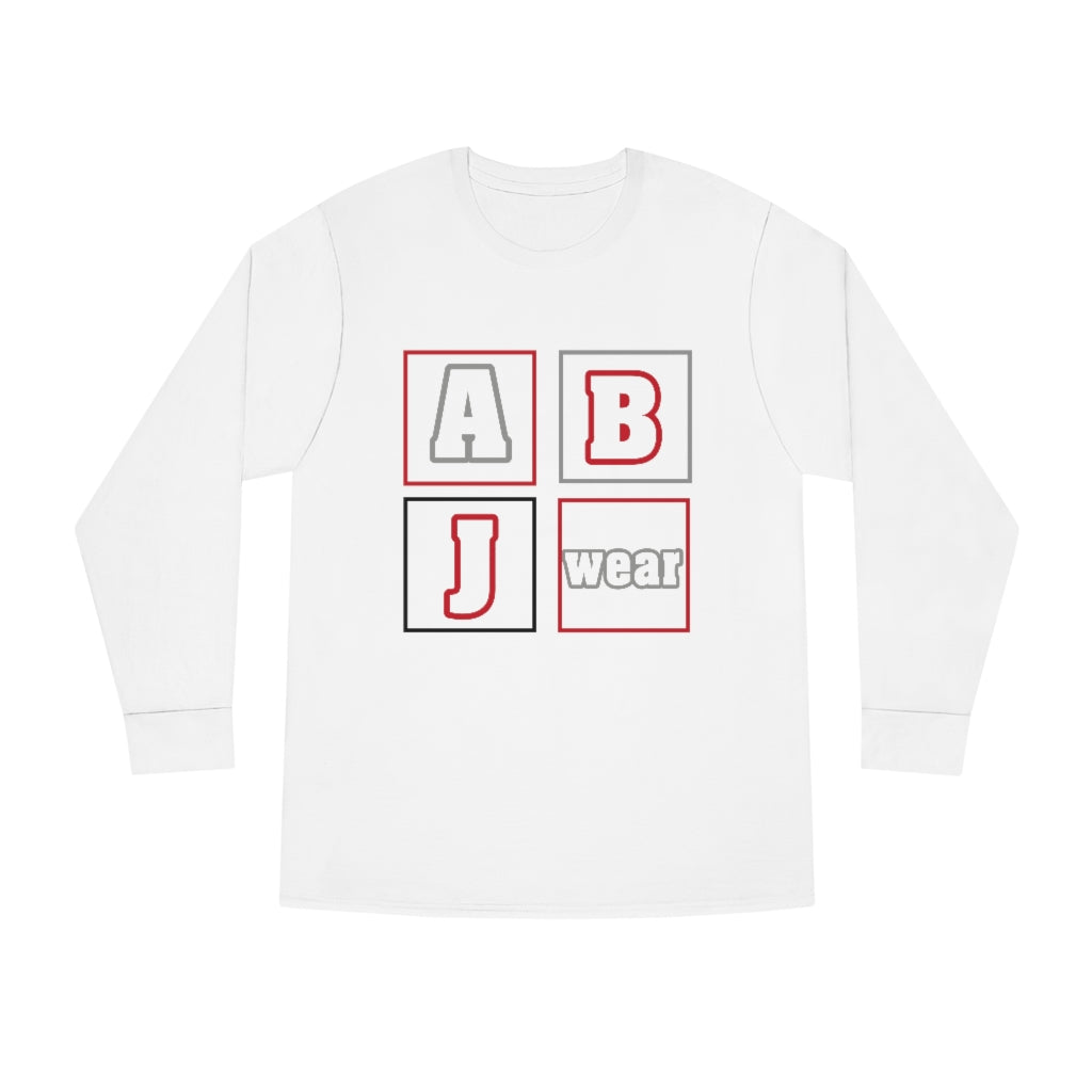 ABJ Block Red Long Sleeve Crewneck Tee