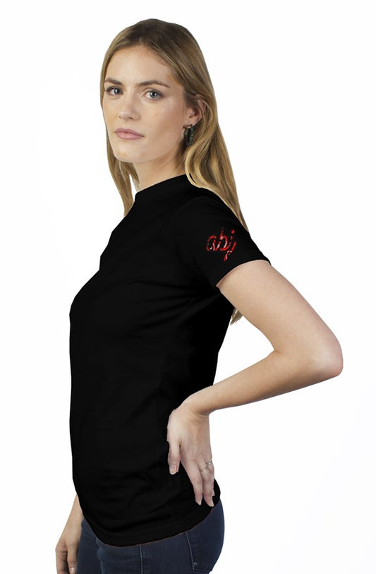 Red decorative womens t shirt