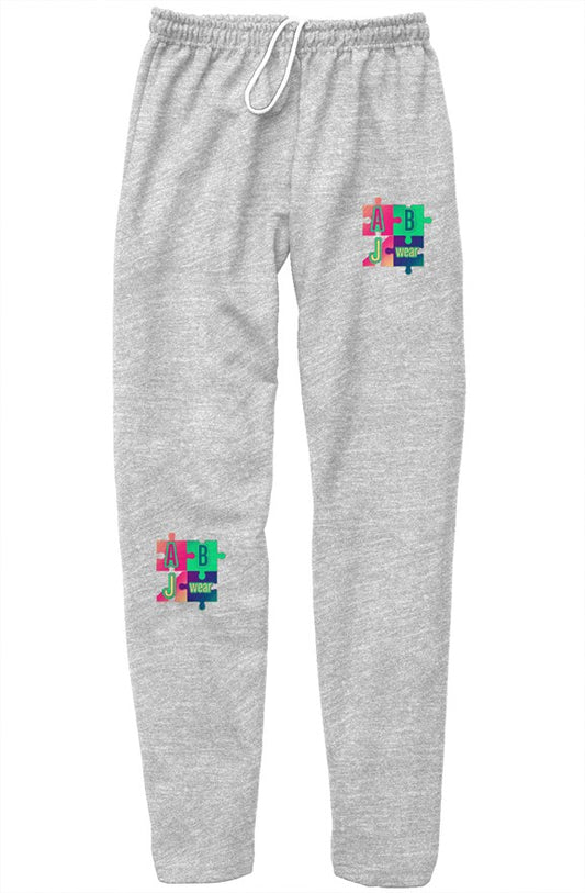 Tri colored puzzle relaxed sweatpants