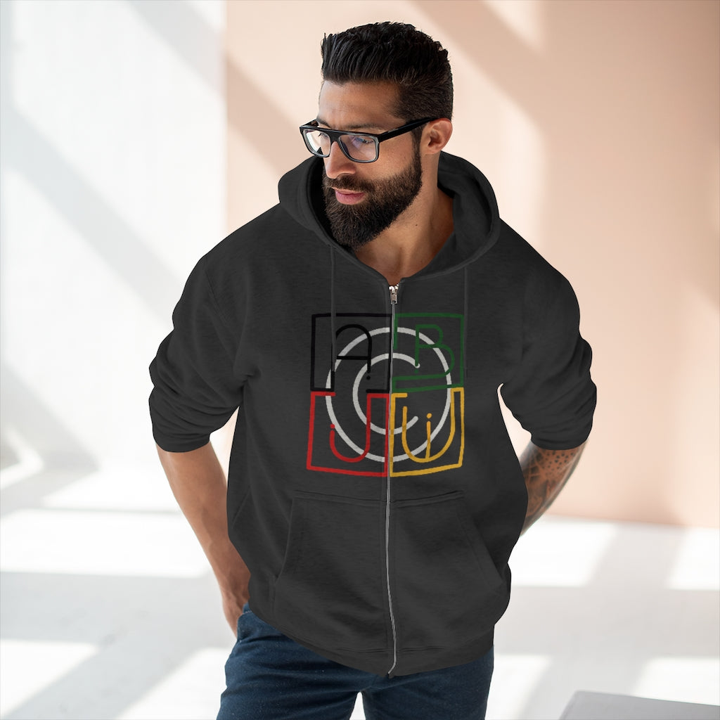 ABJ Cube Unisex Premium Full Zip Hoodie