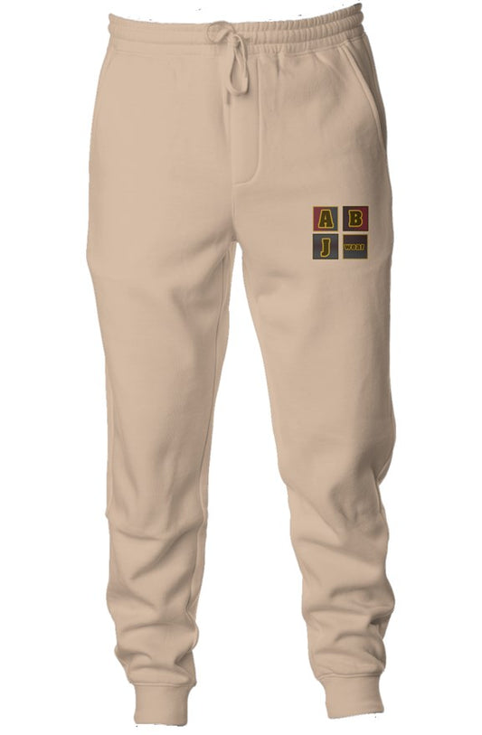 ABJ Brown Block Pigment Dyed Fleece Joggers