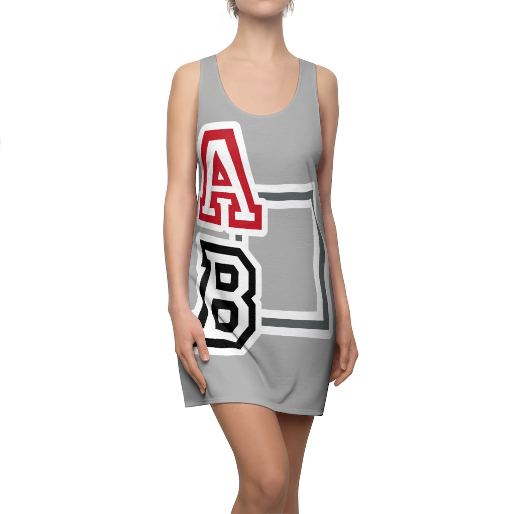 ABJ Women's (Light Grey) Cut & Sew Racerback Dress