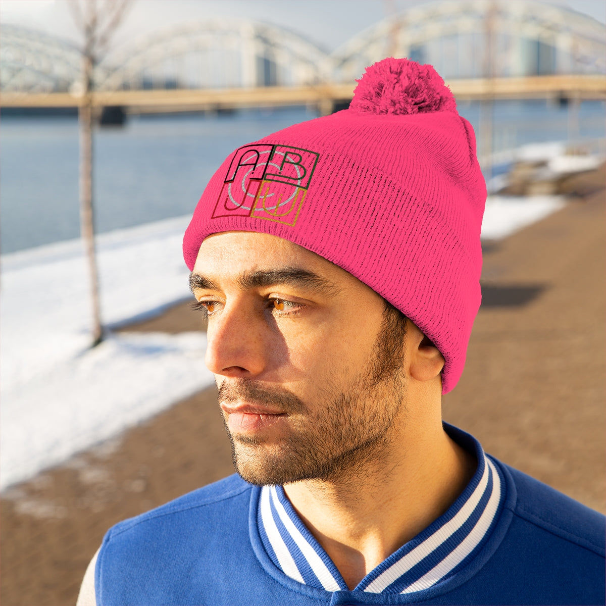 ABJ Cube Pom Pom Beanie