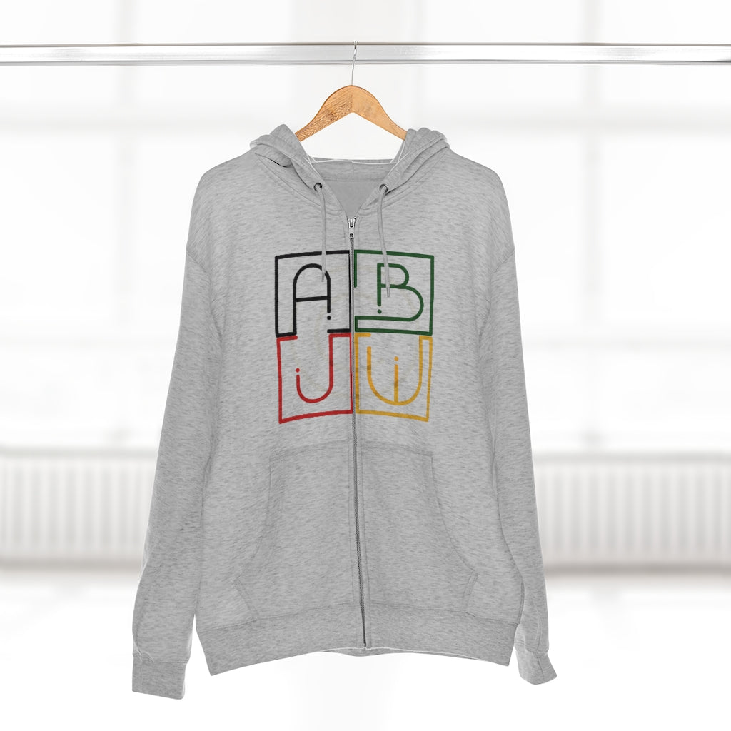 ABJ Cube Unisex Premium Full Zip Hoodie