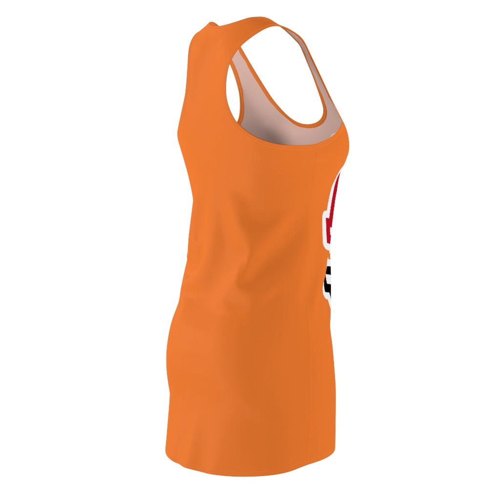 ABJ Women's (Crusta/Orange) Cut & Sew Racerback Dress