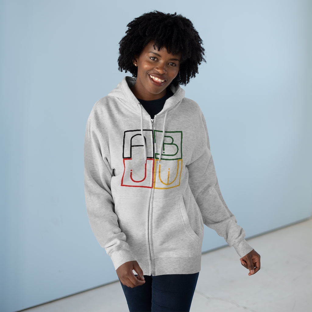 ABJ Cube Unisex Premium Full Zip Hoodie