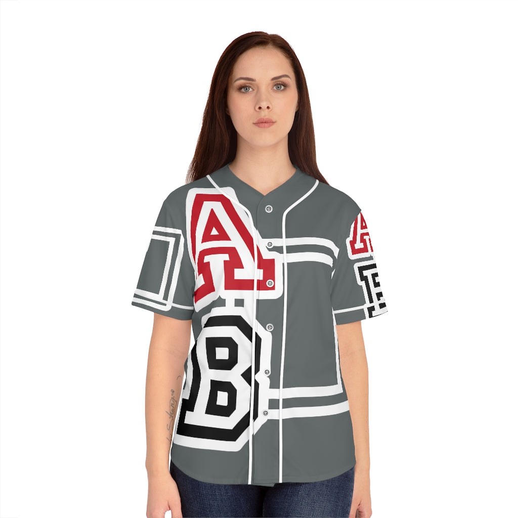 ABJ Dark Grey Women's Baseball Jersey (AOP)