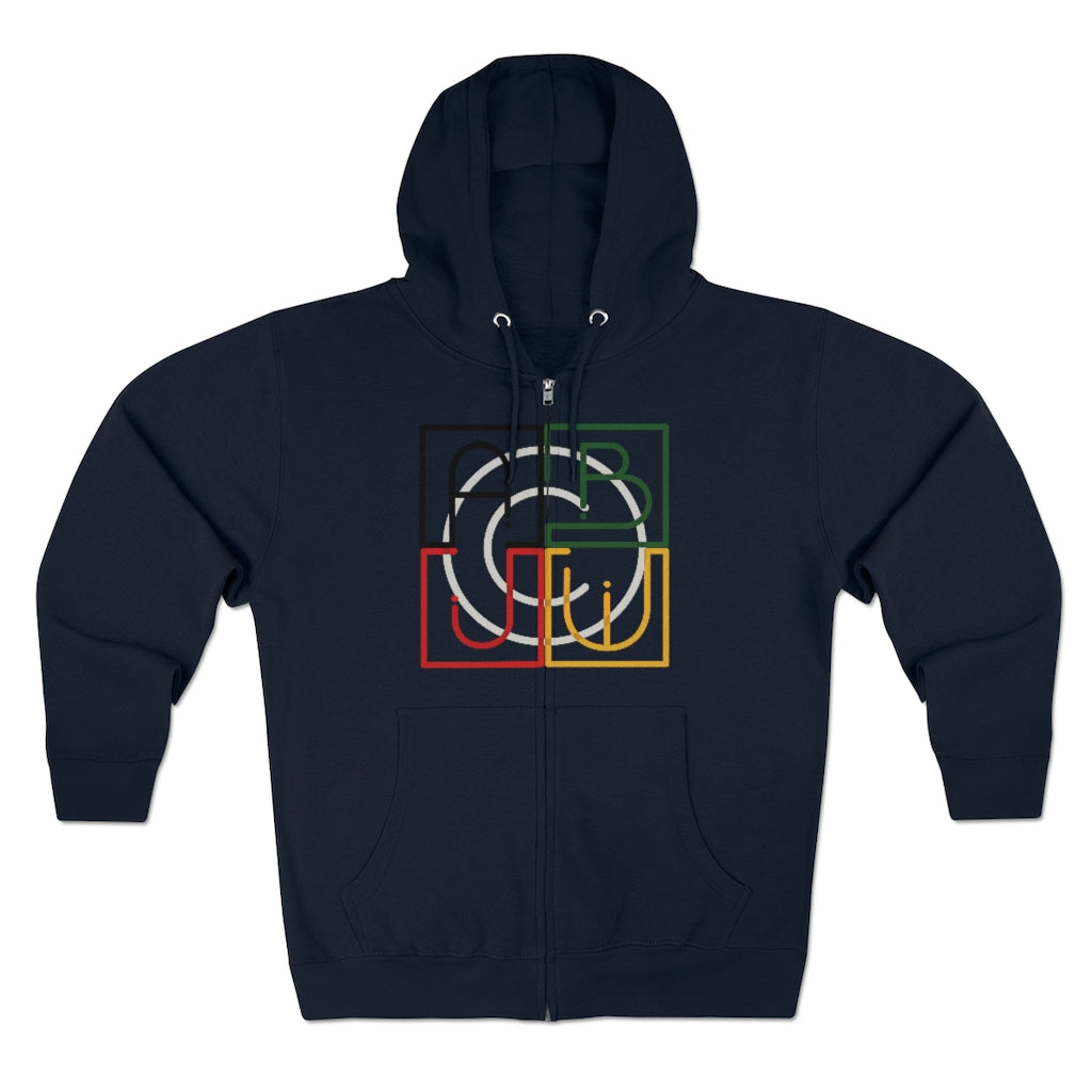 ABJ Cube Unisex Premium Full Zip Hoodie