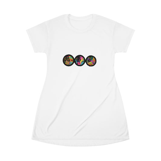 ABJ All Color Tri-Circle Print T-Shirt Dress