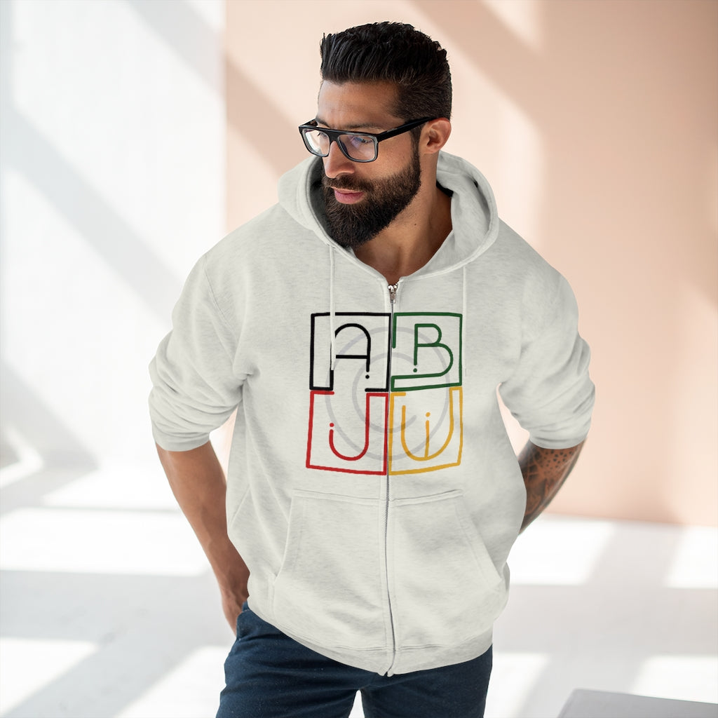 ABJ Cube Unisex Premium Full Zip Hoodie