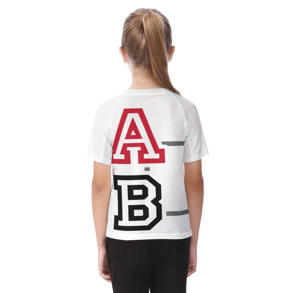 ABJ Greek All-Over Print Kid's Raglan Sleeve T-shirt