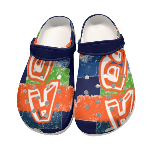 ABJ BRICK All-Over Print Women's Classic Clogs