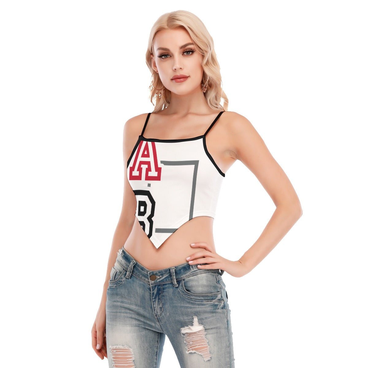 ABJ Greek (White) All-Over Print Women's Cami Tube Top