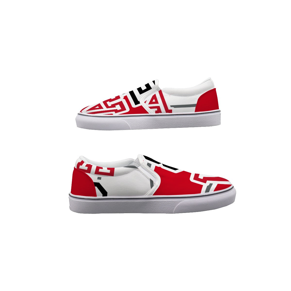 ABJ Greek Red Kid's Slip On Sneakers