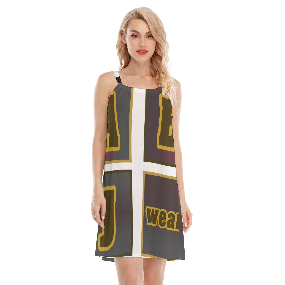 ABJ All-Over Print Women's O-neck Cami Dress