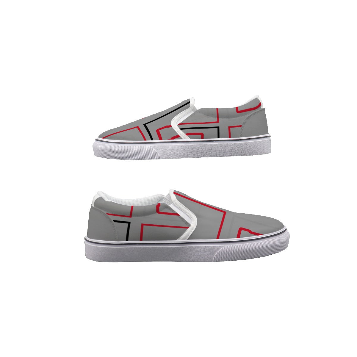 ABJ Block Grey Kid's Slip On Sneakers