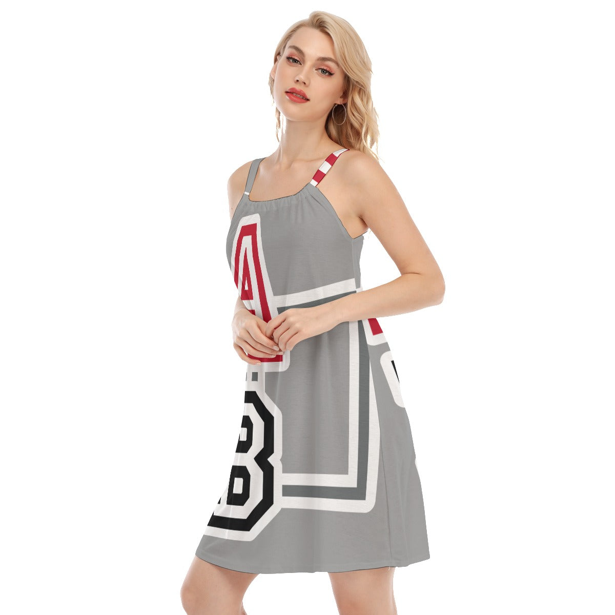 ABJ All-Over Print Women's O-neck Cami Dress