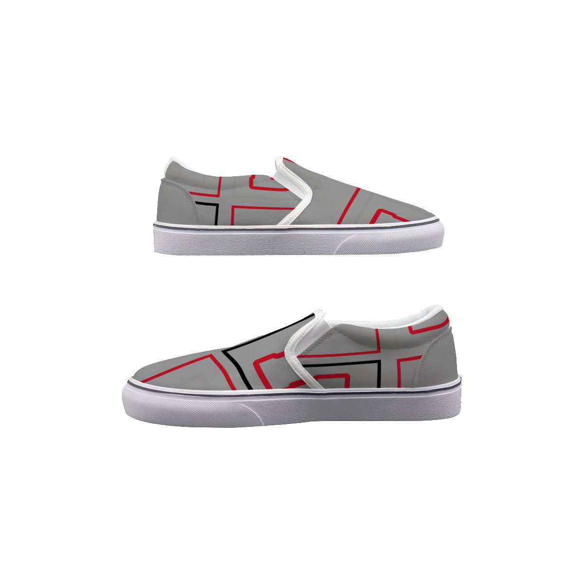 ABJ Block Grey Kid's Slip On Sneakers