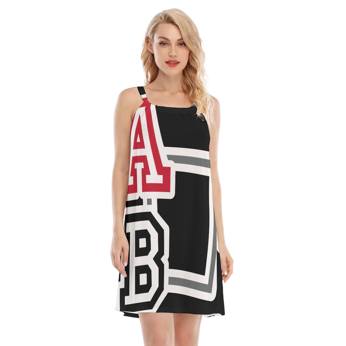 ABJ All-Over Print Women's O-neck Cami Dress