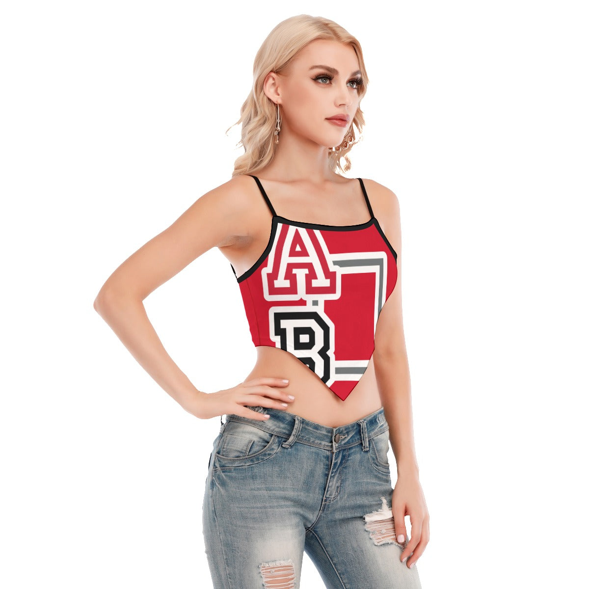 ABJ Greek (Red) All-Over Print Women's Cami Tube Top