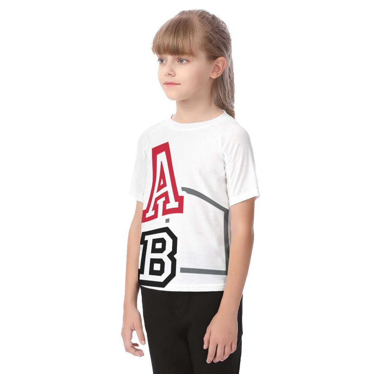 ABJ Greek All-Over Print Kid's Raglan Sleeve T-shirt