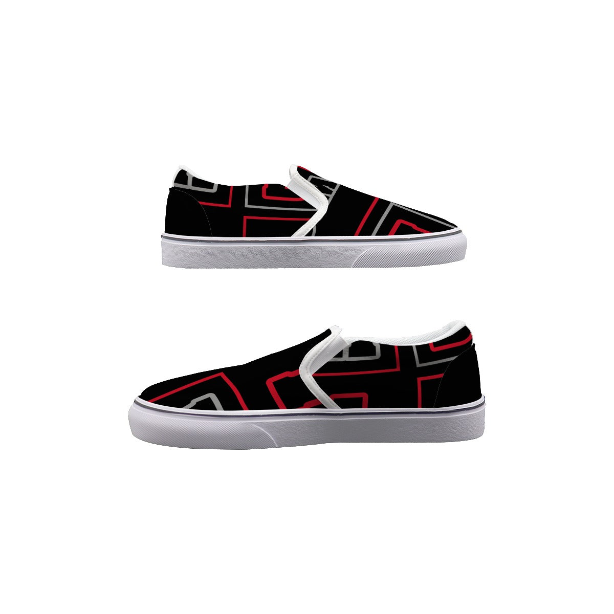 ABJ Block Black Kid's Slip On Sneakers