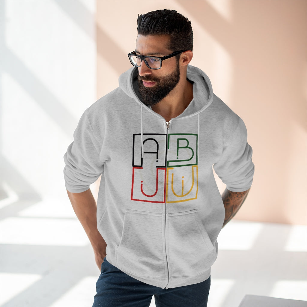 ABJ Cube Unisex Premium Full Zip Hoodie