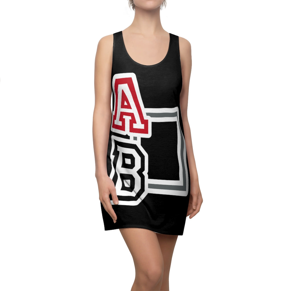 ABJ Women's (Black)Cut & Sew Racerback Dress