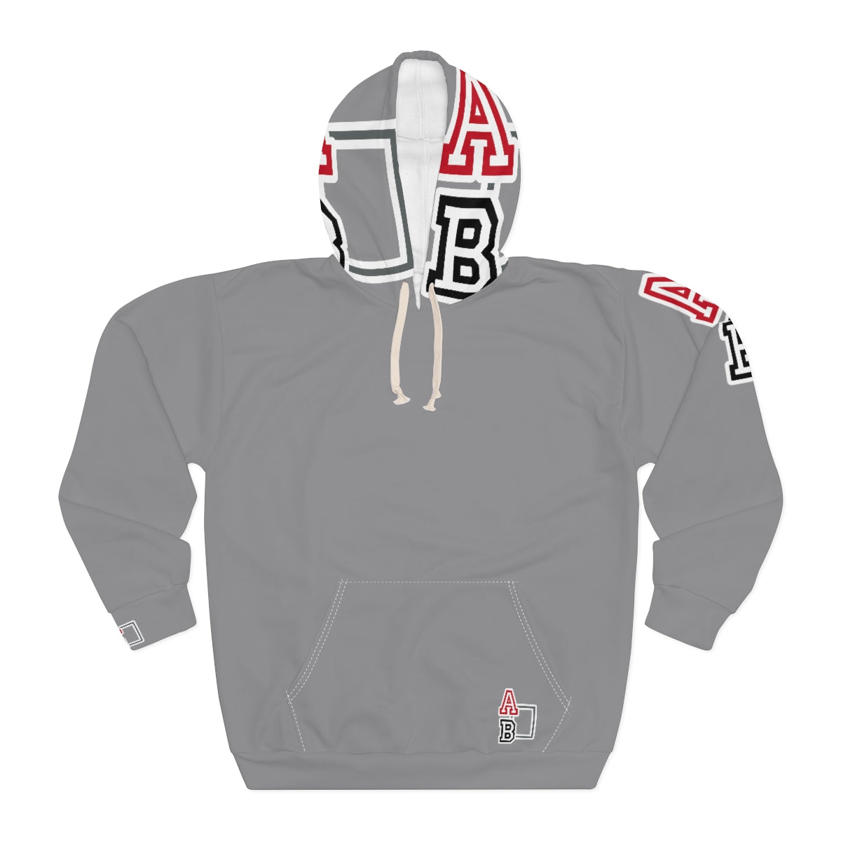 ABJ Greek Grey AOP Unisex Pullover Hoodie