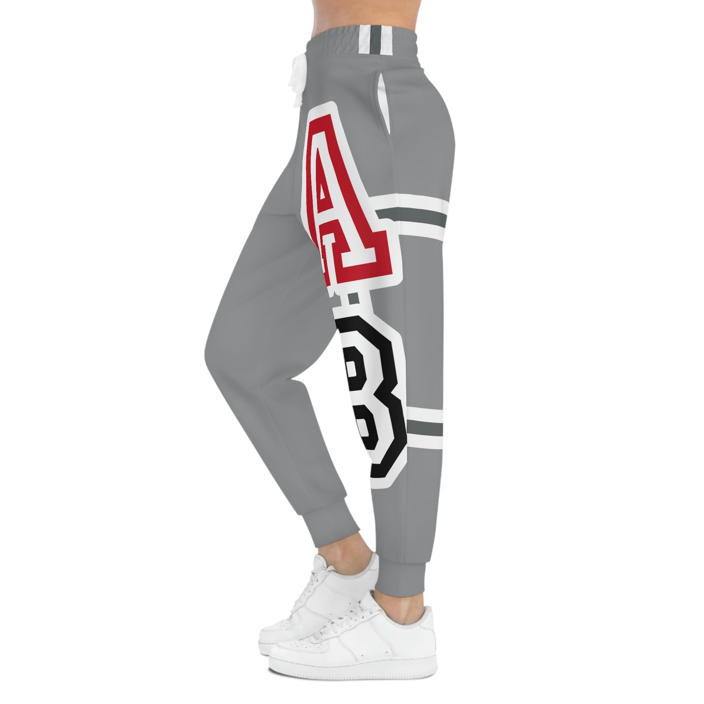 ABJ GREEK GREY Athletic Joggers (AOP)