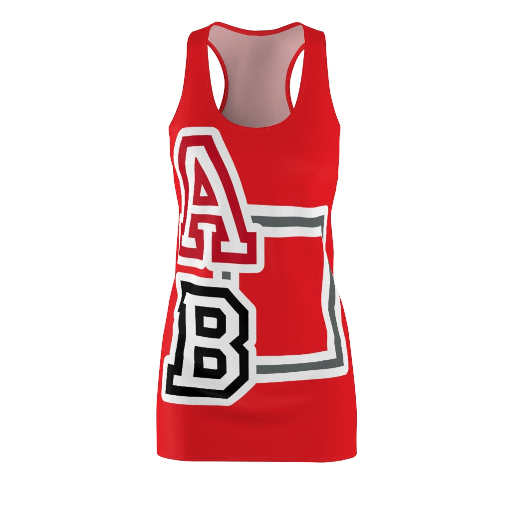 ABJ Women's (Red) Cut & Sew Racerback Dress