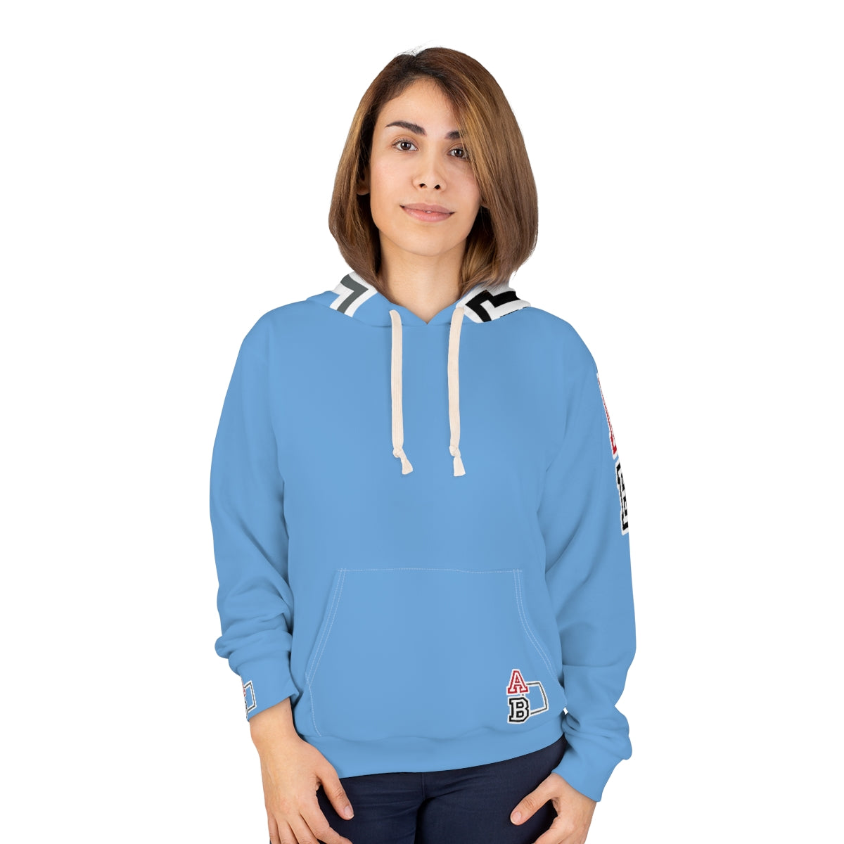 ABJ Greek Baby blue AOP Unisex Pullover Hoodie