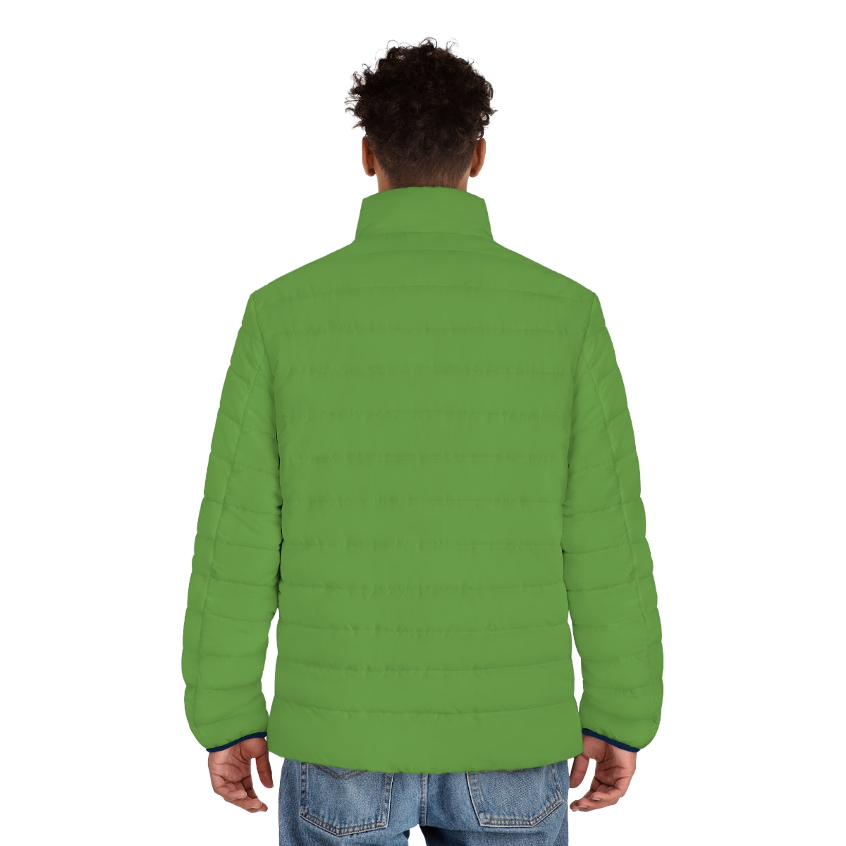 ABJ Cube Men's (Light Green) Puffer Jacket (AOP)