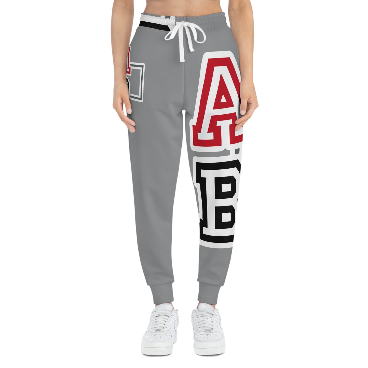 ABJ GREEK GREY Athletic Joggers (AOP)