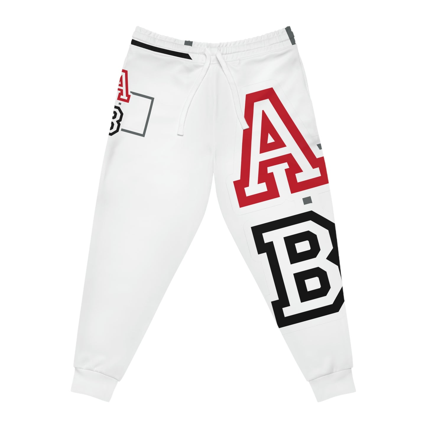 ABJ GREEK {WHITE}  Athletic Joggers (AOP)