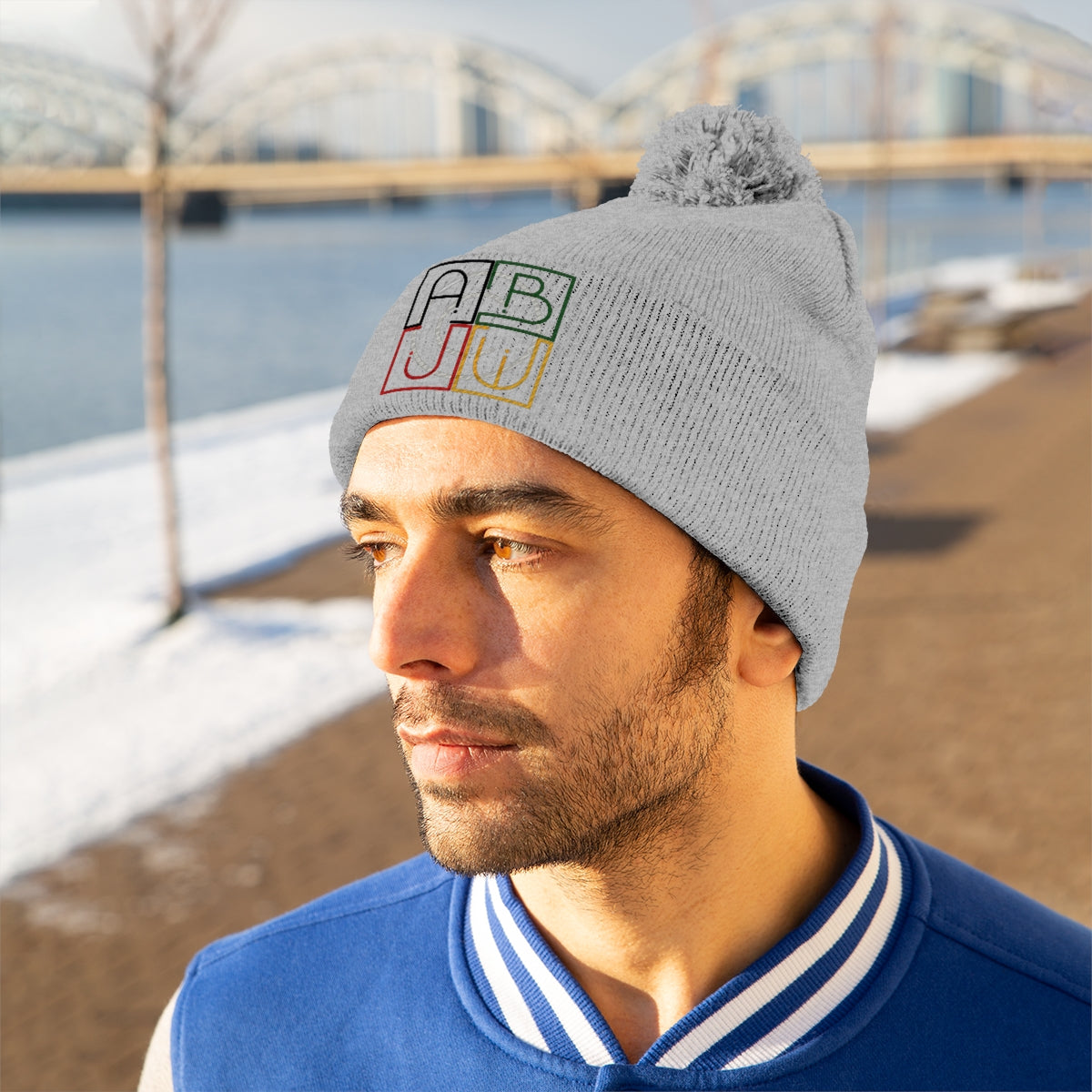 ABJ Cube Pom Pom Beanie