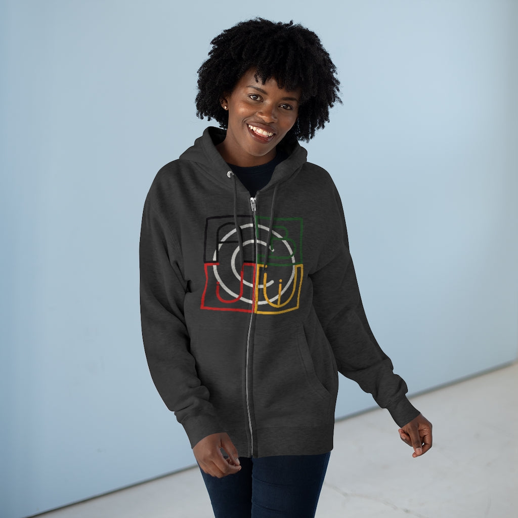 ABJ Cube Unisex Premium Full Zip Hoodie